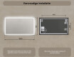 Rechthoekige badkamerspiegel met LED-verlichting 120x70 cm met Dual color, Aanraakschakelaar #7