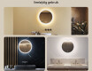 Ronde badkamerspiegels met LED-verlichting 60 cm met Dual color, Aanraakschakelaar, Verwarmingsmat #2