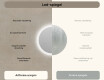 Ronde badkamerspiegels met LED-verlichting 60 cm met Dual color, Aanraakschakelaar, Verwarmingsmat #7