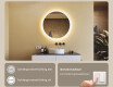 Ronde badkamerspiegel met LED-verlichting 80 cm met Dual color, Aanraakschakelaar, Verwarmingsmat #4