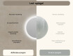 Ronde badkamerspiegel met LED-verlichting 80 cm met Dual color, Aanraakschakelaar, Verwarmingsmat #7