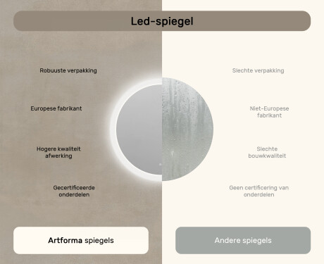 Ronde badkamerspiegel met LED-verlichting 80 cm met Dual color, Aanraakschakelaar, Verwarmingsmat #7