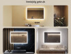 Rechthoekige badkamerspiegel met LED-verlichting 100x70 cm met Dual color, Aanraakschakelaar, Verwarmingsmat #2