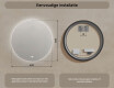 Ronde spiegel met verlichting 60 cm, dubbele kleur, aanraakschakelaar, verwarmingsmat #7