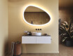 Onregelmatig spiegel met verlichting, 114×84 cm, tweekleurig, touch‑schakelaar, verwarmingsmat #9