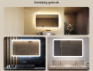 Afgeronde badkamerspiegel met LED‑verlichting, 120×70 cm, tweekleurig, touch‑schakelaar, verwarmingsmat #2