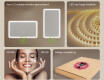 Afgeronde badkamerspiegel met LED‑verlichting, 120×70 cm, tweekleurig, touch‑schakelaar, verwarmingsmat #6