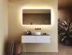 Afgeronde badkamerspiegel met LED‑verlichting, 120×70 cm, tweekleurig, touch‑schakelaar, verwarmingsmat #9