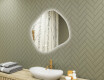 Badkamerspiegel met verlichting, 84×74 cm, tweekleurig, touch‑schakelaar, verwarmingsmat