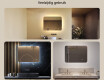 Afgeronde badkamerspiegel met LED-verlichting, 80×60 cm, tweekleurig, touch‑schakelaar, verwarmingsmat #2