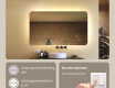 Afgeronde badkamerspiegel met LED-verlichting, 120×70 cm, tweekleurig, touch‑schakelaar, verwarmingsmat #4