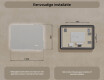 Afgeronde badkamerspiegel met LED-verlichting, 120×70 cm, tweekleurig, touch‑schakelaar, verwarmingsmat #8