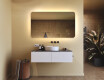 Afgeronde badkamerspiegel met LED-verlichting, 120×70 cm, tweekleurig, touch‑schakelaar, verwarmingsmat #9