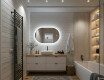 Ovale spiegel met LED-verlichting 80x50/50x80 cm, dubbele kleur, aanraakschakelaar, verwarmingsmat