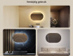 Ovale spiegel met LED-verlichting 80x50/50x80 cm, dubbele kleur, aanraakschakelaar, verwarmingsmat #2