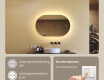 Ovale spiegel met LED-verlichting 80x50/50x80 cm, dubbele kleur, aanraakschakelaar, verwarmingsmat #4