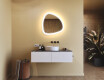 Onregelmatig spiegel met verlichting, 64×64 cm, tweekleurig, touch‑schakelaar, verwarmingsmat #9