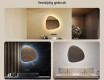 Onregelmatige spiegel met verlichting 64×64 cm, dubbele kleur, aanraakschakelaar, verwarmingsmat #2