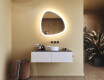 Onregelmatig spiegel met verlichting, 74×74 cm, tweekleurig, touch‑schakelaar, verwarmingsmat #9