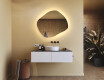 Badkamerspiegel met verlichting, 74×64 cm, tweekleurig, touch‑schakelaar, verwarmingsmat #9
