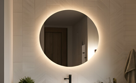 Ronde verlichte badkamerspiegel 60 cm met neutrale lichtkleur 4500K