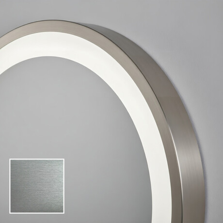 Ronde LED-verlichte spiegel - 60/80 cm in een zilveren aluminium frame #2