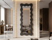 Decoratieve golvende spiegel met gelakt FLOW MDF-frame