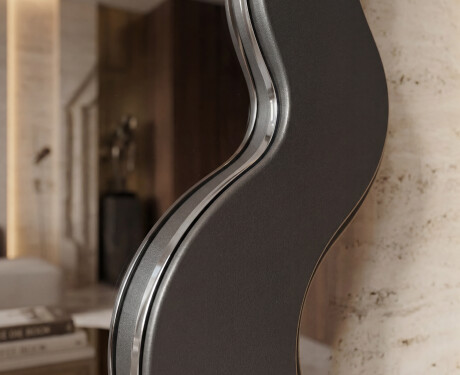 Decoratieve golvende spiegel met gelakt FLOW MDF-frame #2