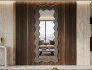 Decoratieve golvende spiegel met gelakt FLOW MDF-frame #5