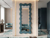 Decoratieve golvende spiegel met gelakt FLOW MDF-frame #8
