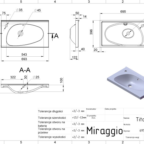 Wastafel TITANIA #4