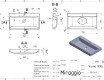 Wastafel VARNA 800 MATT