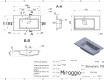 Wastafel BARCELONA 700 R MATT