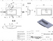 Wastafel BARCELONA 800 L MAT