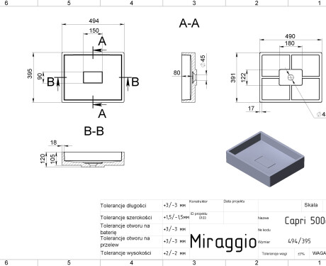 CAPRI MIRASOFT wastafel