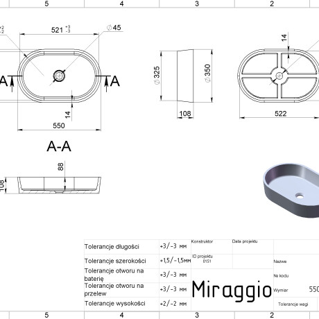 Wastafel ROME MIRASOFT #1