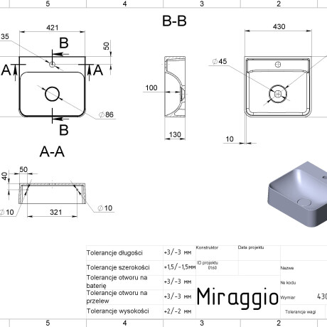 Wastafel SEED MIRASOFT #1