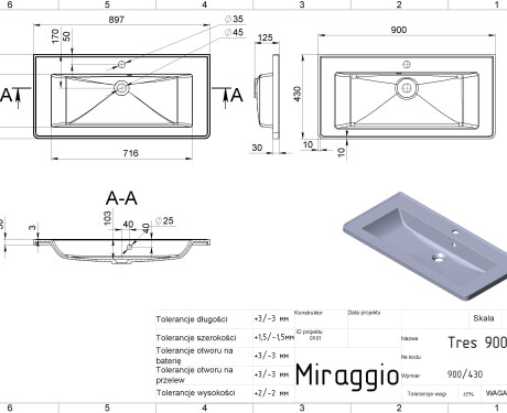 Wastafel TRES