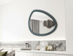 Asymmetrische spiegel met decoratieve MDF-lijst L304