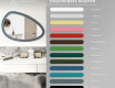 Asymmetrische spiegel met decoratieve MDF-lijst L304 #3