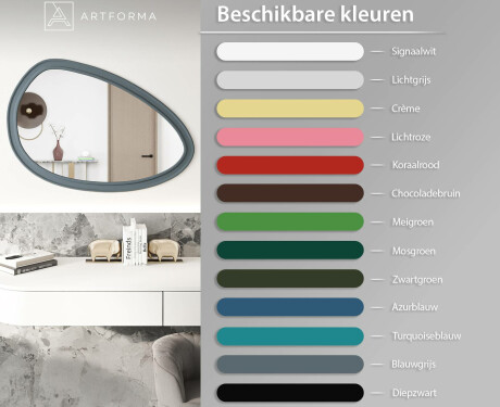 Asymmetrische spiegel met decoratieve MDF-lijst L304 #3