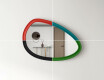 Asymmetrische spiegel met decoratieve MDF-lijst L304 #4