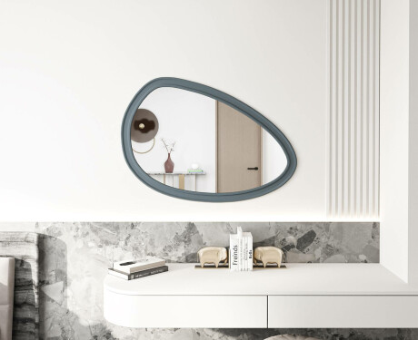 Asymmetrische spiegel met decoratieve MDF-lijst L304 #6