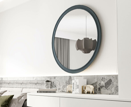Rond spiegel met MDF-afwerking L300