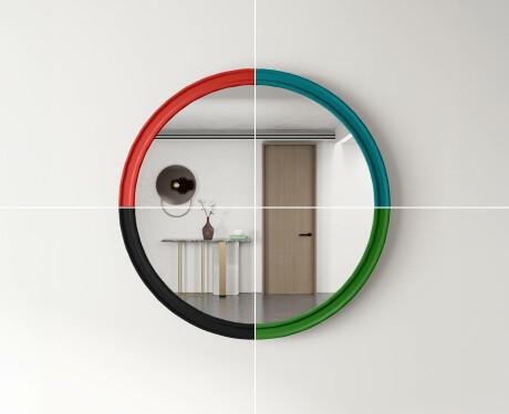 Rond spiegel met MDF-afwerking L300 #9