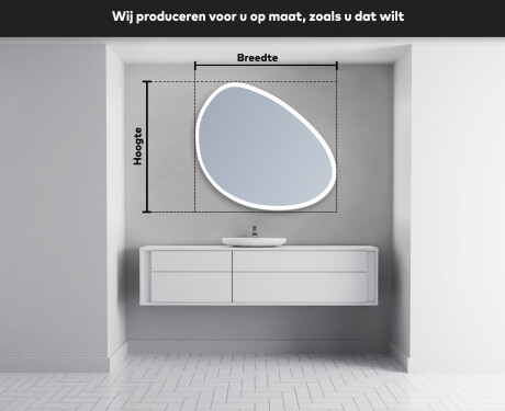 LED Badkamerspiegel in Onregelmatige Vorm H222 #5