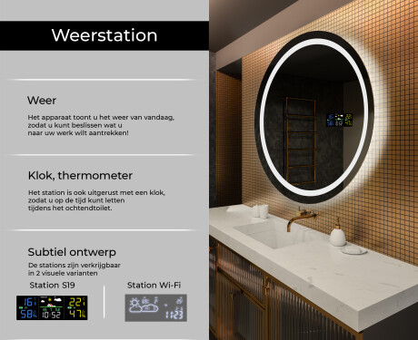 Moderne badkamer spiegel met led-verlichting L33 #2