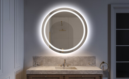Moderne badkamer spiegel met led-verlichting L33