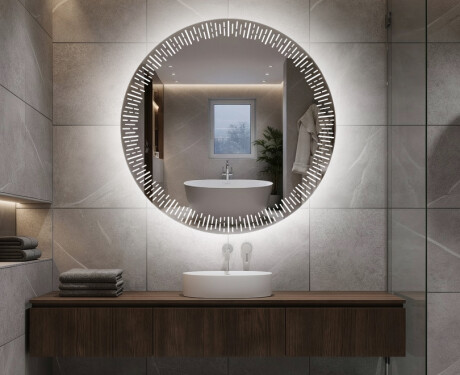 Moderne badkamer spiegel met led verlichting L35