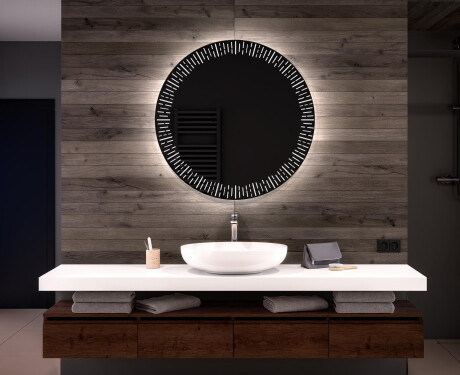 Moderne badkamer spiegel met led verlichting L35